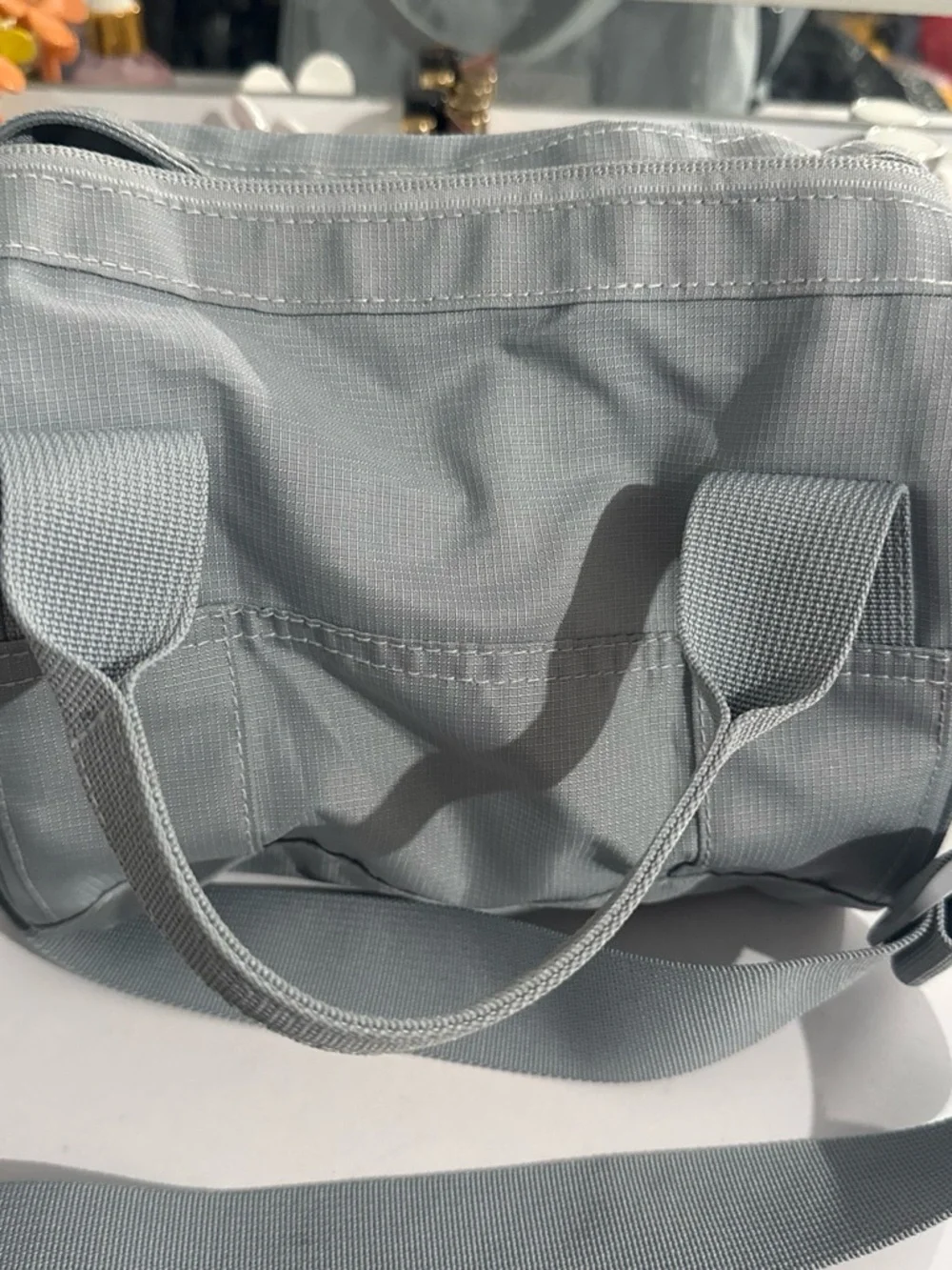 Gymshark Light Gray Mini Backpack Crossbody